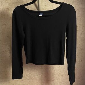 Classic Black Long Sleeve Women's Top